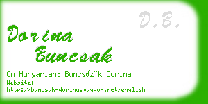 dorina buncsak business card